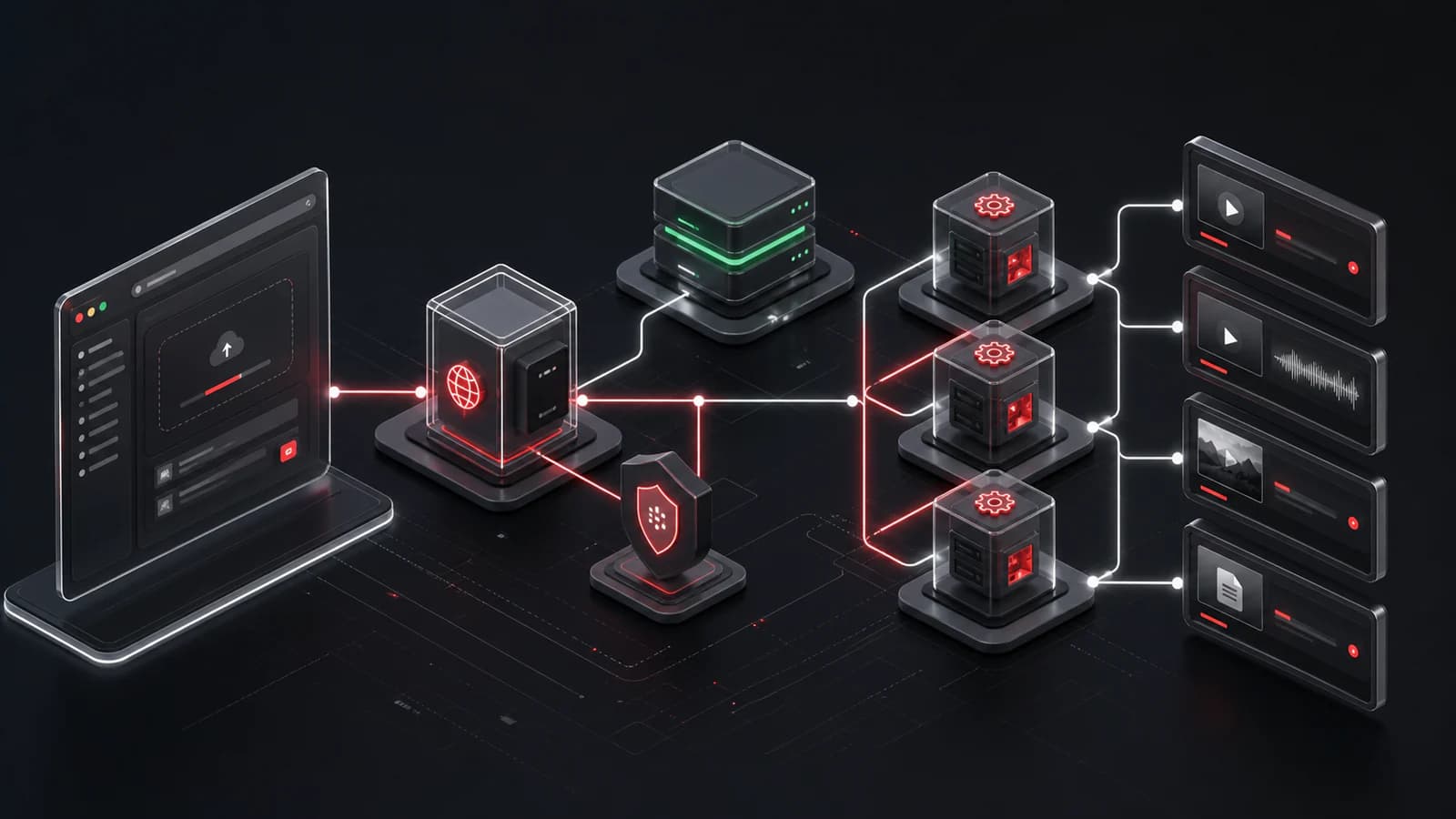 Abstract technical architecture of GenYT Pro